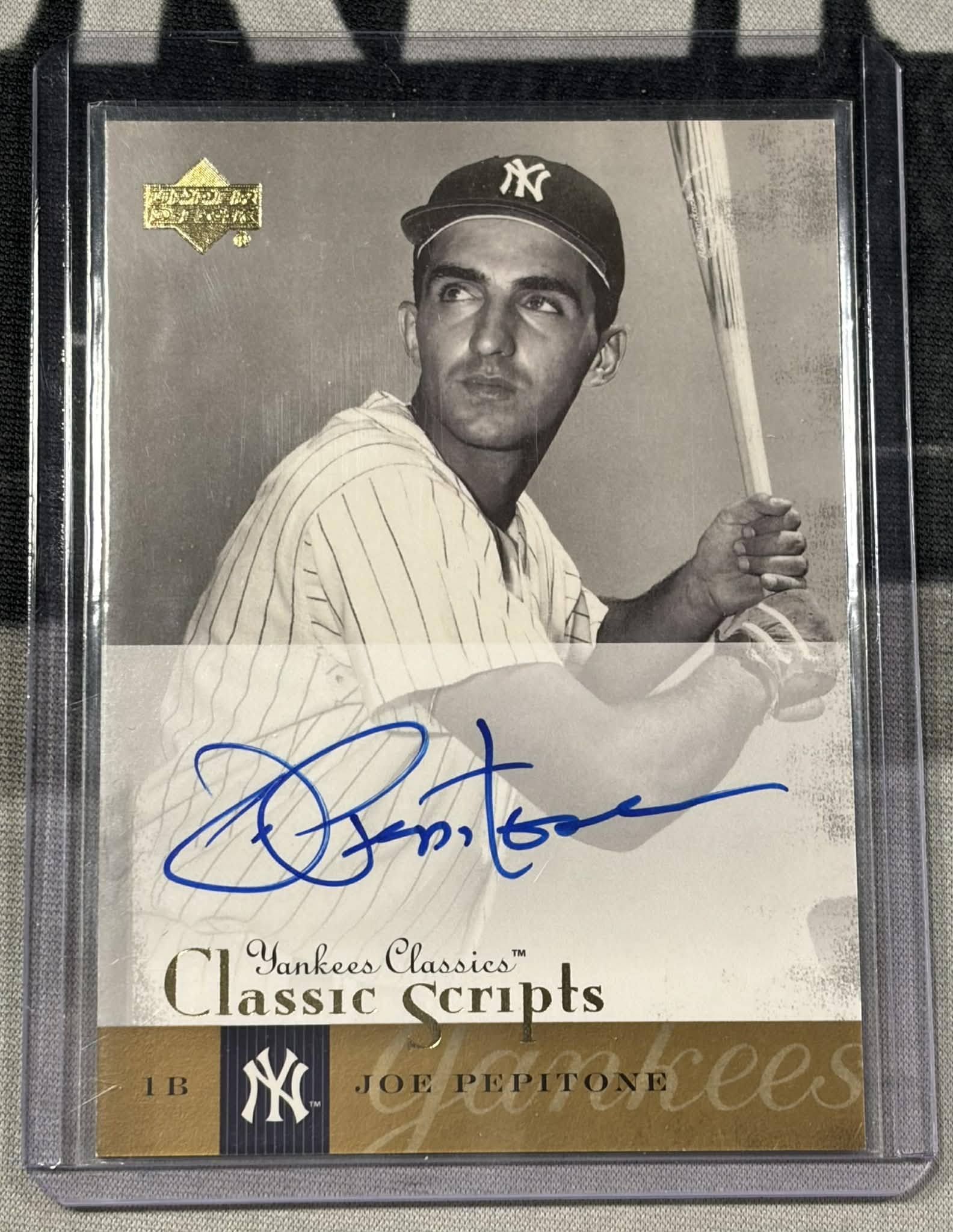 2004 Upper Deck Classic Scripts Joe Pepitone Auto