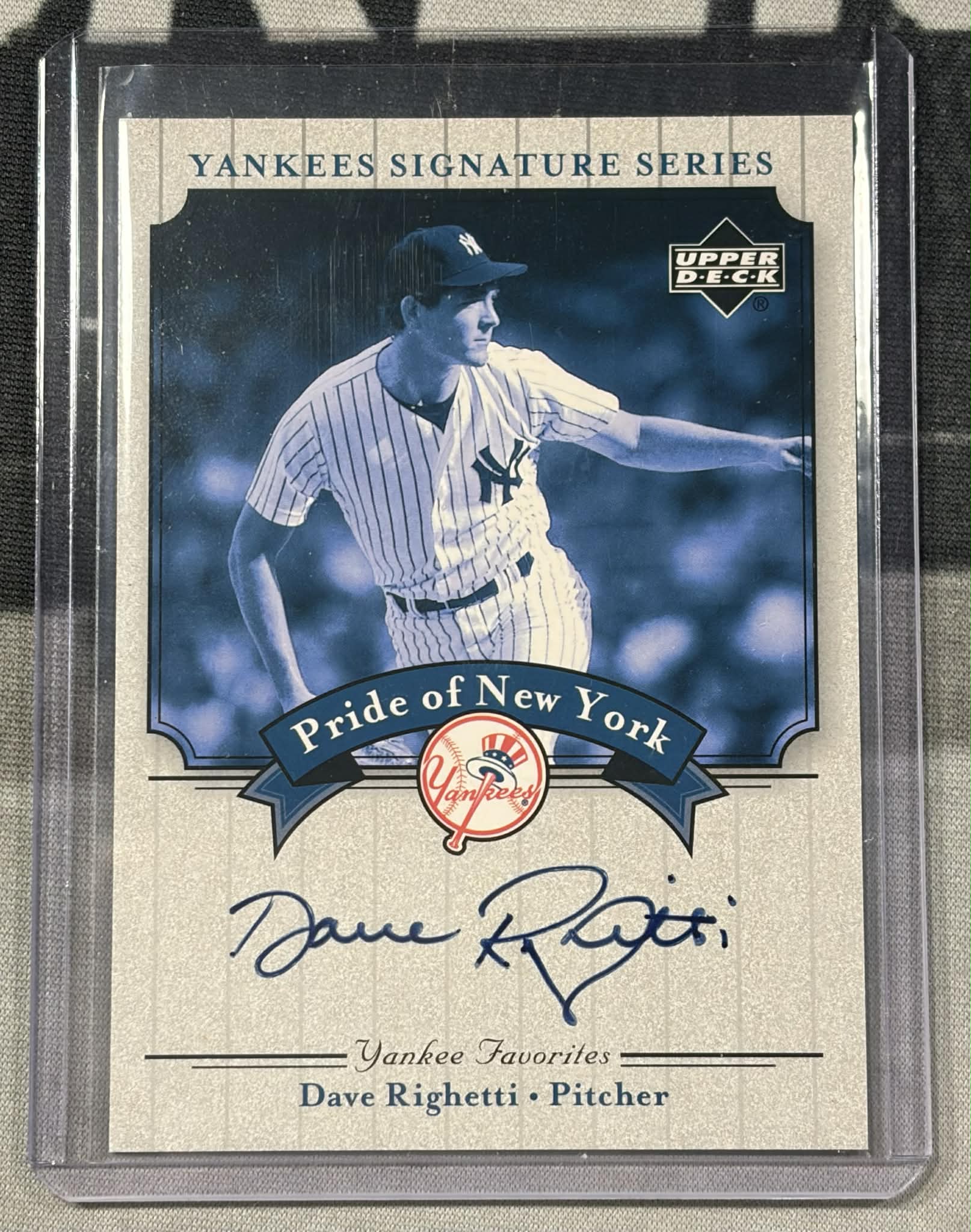 2003 Upper Deck Pride of New York Dave Righetti Auto