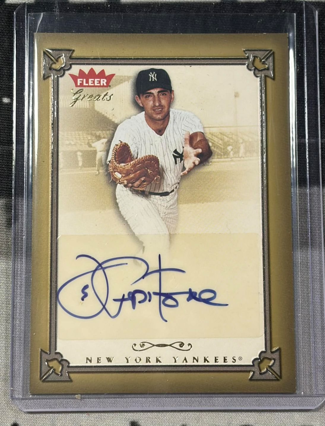 2004 Fleer Greats Joe Pepitone Auto