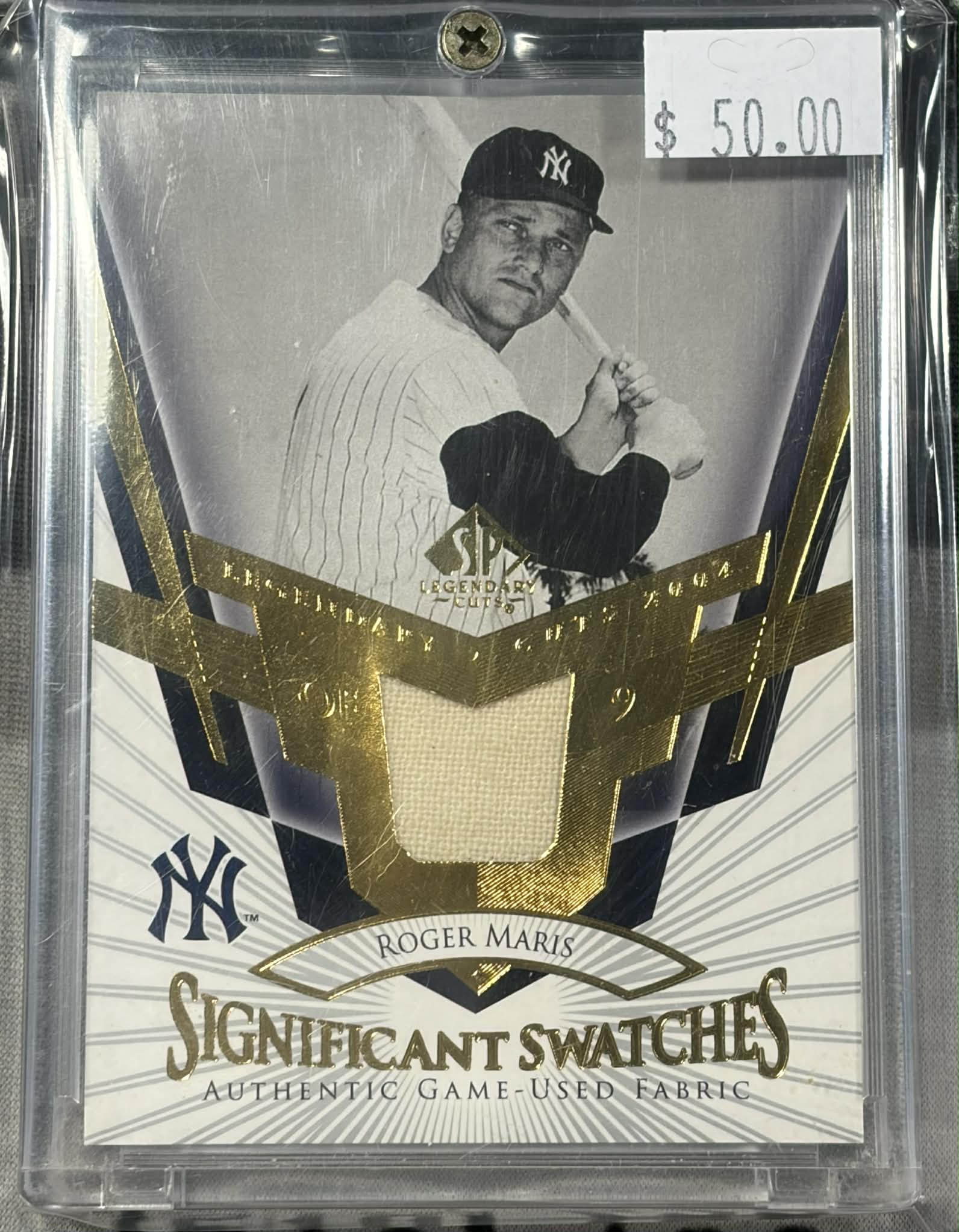 2004 SP Legendary Significant Swatches Roger Maris