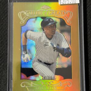 2015 TOPPS CHROME GALLERY OF GREATS GOLD REFRACTOR DEREK JETER